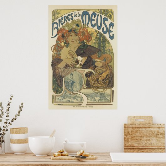 Art Nouveau Posters - Franse schoonheid (Keuken)