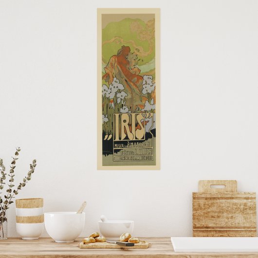 Art Nouveau-Posters - Iris Poster (Keuken)