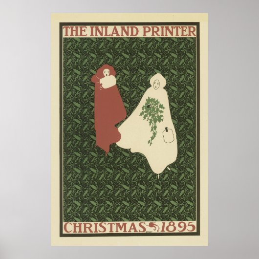 Art Nouveau-Posters - kerstPoster Poster (Voorkant)