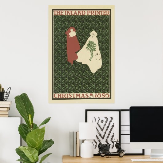 Art Nouveau-Posters - kerstPoster Poster (Thuiskantoor)