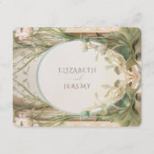 Art Nouveau pracht: bruiloft informatie Informatiekaartje (Achterkant)