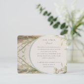 Art Nouveau pracht: bruiloft informatie Informatiekaartje (Staand voorkant)