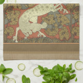 Art Nouveau Prancing Paard Handdoek (Gevouwen)