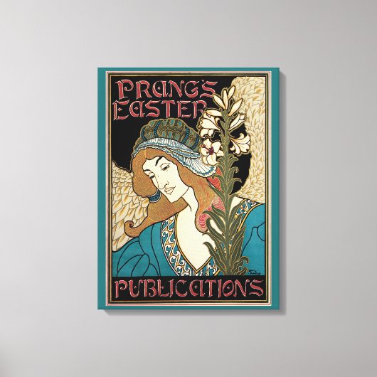  Art Nouveau, Prang's Paaspublicaties Canvas Afdruk (Voorkant)