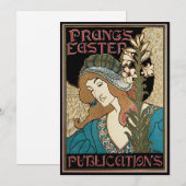  Art Nouveau, Prang's Paaspublicaties Feestdagenkaart (Voorkant / Achterkant)