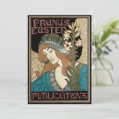  Art Nouveau, Prang's Paaspublicaties Feestdagenkaart (Staand voorkant)