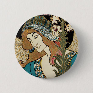  Art Nouveau, Prangs Paaspublicaties Ronde Button 5,7 Cm