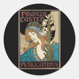 Art Nouveau, Prangs Paaspublicaties Ronde Sticker