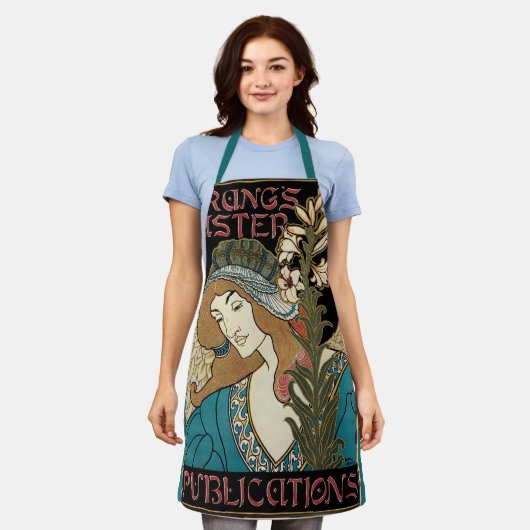  Art Nouveau, Prang's Paaspublicaties Schort (Gedragen)