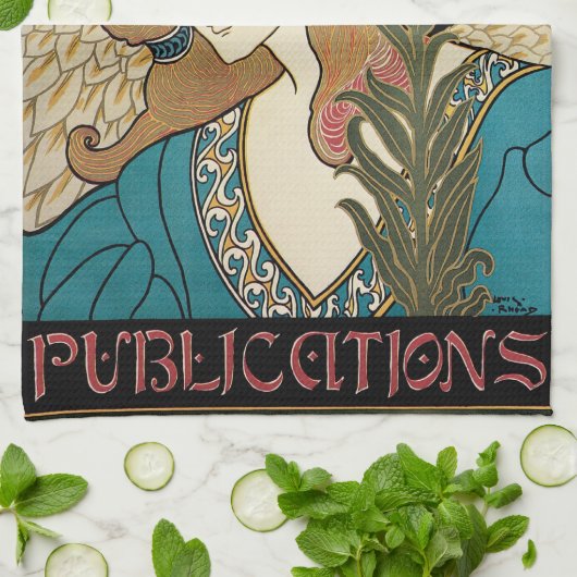  Art Nouveau, Prang's Paaspublicaties Theedoek (Gevouwen)