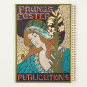 Art Nouveau Prang's Pasen Vleugelvrouw Lelie Kunst Planner (Achterkant)