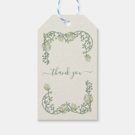 Art Nouveau pretty cream wedding thank you card Cadeaulabel