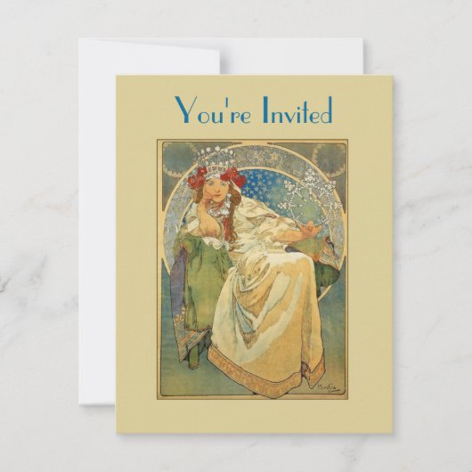 Art Nouveau Princess Bridal Shower Kaart (Voorkant)