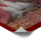 Art nouveau princess en haar apenschilderij poster (Hoek)