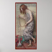 Art nouveau princess en haar apenschilderij poster (Voorkant)