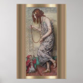 Art nouveau princess en haar apenschilderij poster (Voorkant)
