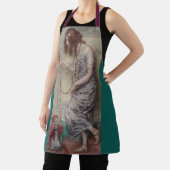 Art nouveau prinses en haar aap elegante kunst schort (Insitu)