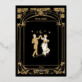 Art Nouveau Prom Folie Uitnodiging (Achterkant)