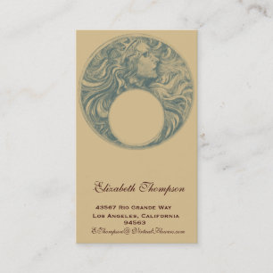 Art Nouveau Queen Business of Name Card Visitekaartje