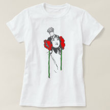 Art Nouveau Queen Red Poppies Ozma van Oz