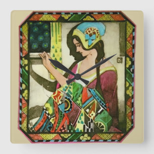 Art Nouveau Quilter – Vintage Naaister Vierkante Klok