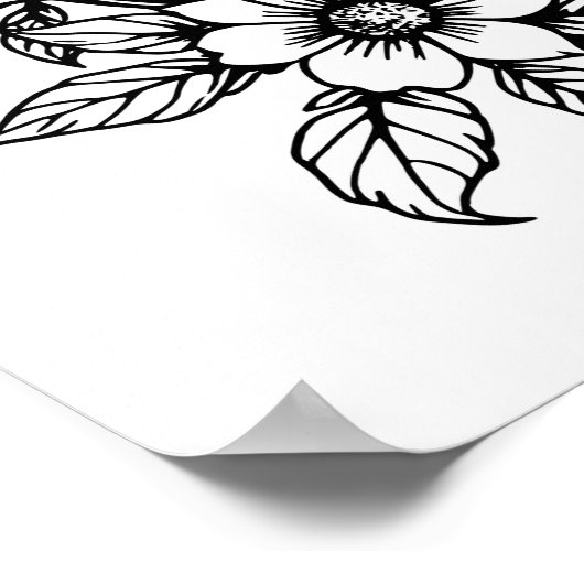 Art Nouveau Rabbit Coloring Poster 2 (Hoek)