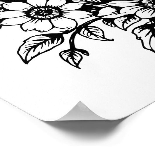 Art Nouveau Rabbit Coloring Poster 4 (Hoek)