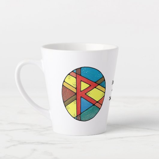 Art Nouveau Raidho Rune Latte Mok – BALANS! (Links)