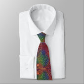 Art Nouveau Rainbow Circuit Board Necktie Stropdas (Gebonden)