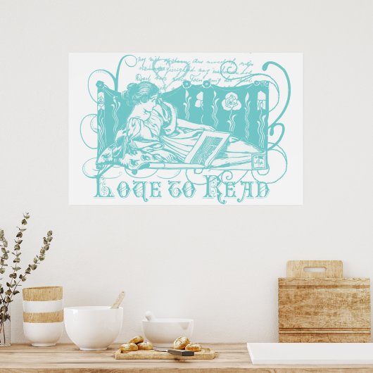 Art Nouveau Reader Poster (Keuken)