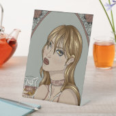 Art nouveau reclamebord met voetstuk (Insitu)