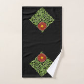 Art Nouveau Red Rose De Morgan Bad Handdoek (Handdoek)