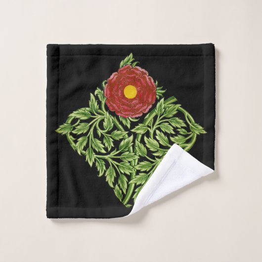 Art Nouveau Red Rose De Morgan Bad Handdoek (Wasdoekje)