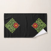 Art Nouveau Red Rose De Morgan Bad Handdoek (Handdoek)
