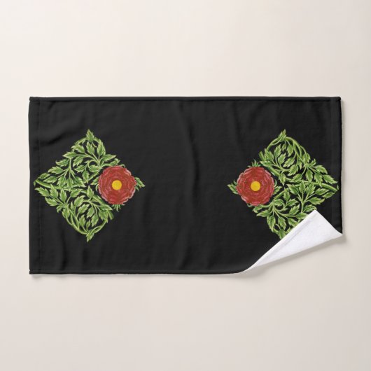 Art Nouveau Red Rose De Morgan Bad Handdoek (Handdoek)