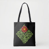 Art Nouveau Red Rose De Morgan Tote Bag (Voorkant)