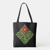 Art Nouveau Red Rose De Morgan Tote Bag (Achterkant)