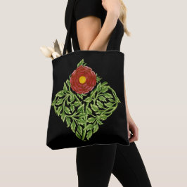 Art Nouveau Red Rose De Morgan Tote Bag