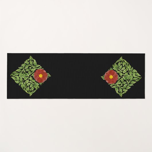 Art Nouveau Red Rose De Morgan Yogamat (Voorkant (horizontaal))