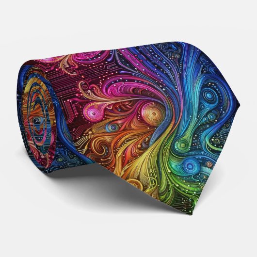 Art Nouveau Regenboog Print Circuit Board Das (Opgerold)
