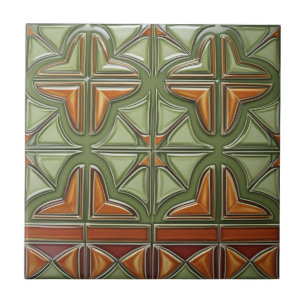 Art nouveau reproductie in vintage stijl tegeltje