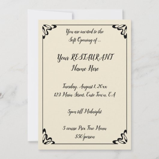  Art Nouveau, Restaurant Soft Opening Party (Achterkant)