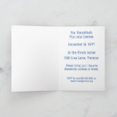 Art Nouveau Retro Chanoeka Uitnodiging Kaart (Binnen)