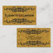  Art Nouveau Retro Chic Decorative Detail Visitekaartje (Voorkant / Achterkant)