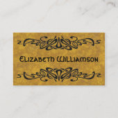  Art Nouveau Retro Chic Decorative Detail Visitekaartje (Voorkant)
