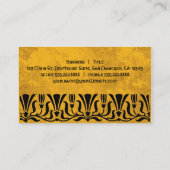  Art Nouveau Retro Chic Elegant Flowers Visitekaartje (Achterkant)