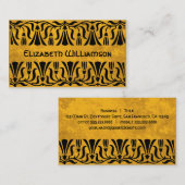  Art Nouveau Retro Chic Elegant Flowers Visitekaartje (Voorkant / Achterkant)