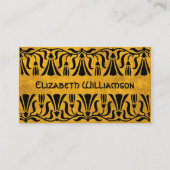  Art Nouveau Retro Chic Elegant Flowers Visitekaartje (Voorkant)