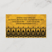  Art Nouveau Retro Chic Ocean Waves Splash Visitekaartje (Achterkant)