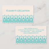 Art Nouveau Retro Chic Ocean Waves Splash Visitekaartje (Voorkant / Achterkant)